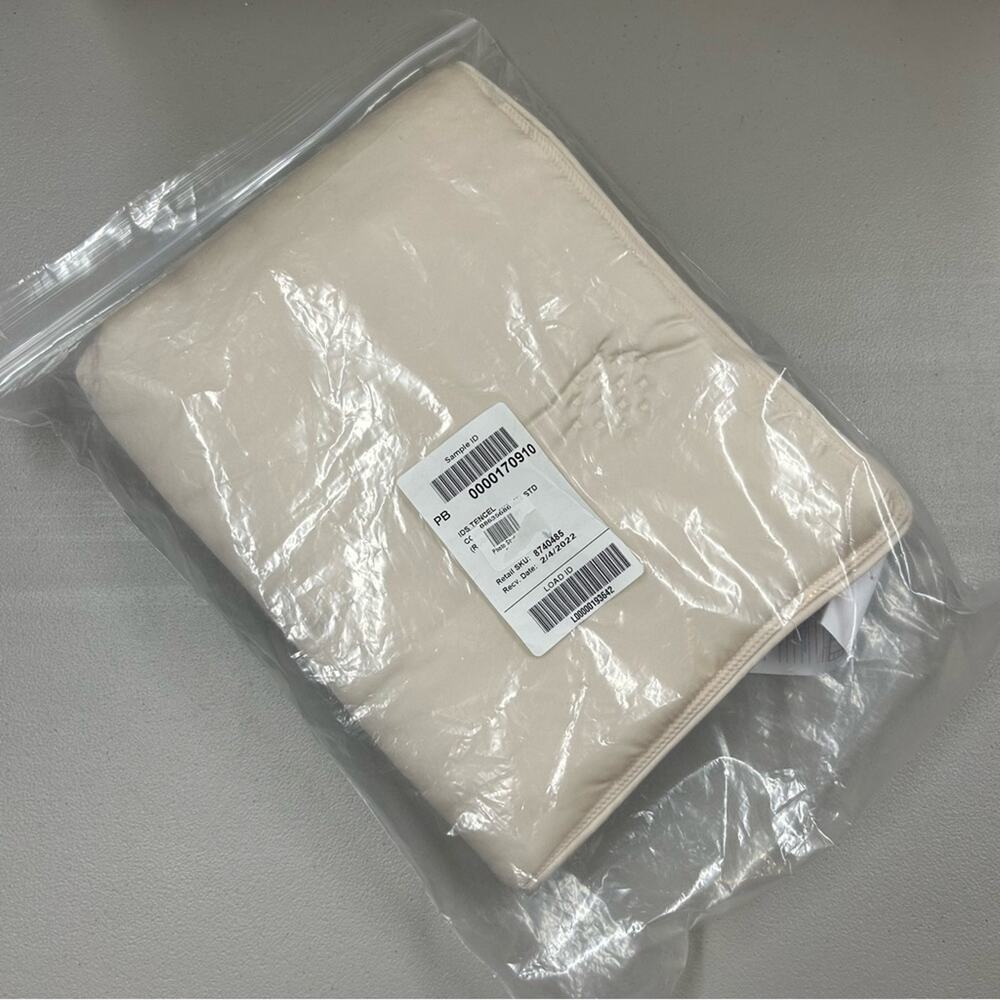 Pottery Barn Tencel Comforter Standard Pillow Sham Cover Rosewater Pink / Beige